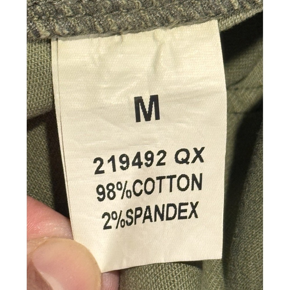 Flamingals Womens Denim Jean Sz M Army Green Cargo Pant Barrel Wide Leg NEW NWT - Picture 12 of 13